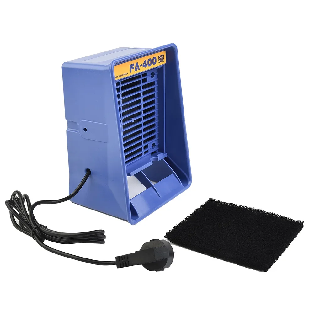 Solder Smoke Absorber + Sponge Filter Remover Fume Extractor Air Filter Fan For Soldering 220V 50Hz/60Hz 19/16W