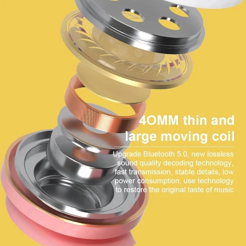 Tai Nghe Không Dây Bluetooth Tai Nghe Tai Mèo Tai Nghe Gaming Chụp Tai Giảm Tiếng Ồn Micro Chiếu Sáng Dễ Thương Cô Gái Trẻ Em Game Thủ Tai Nghe Quà Tặng
