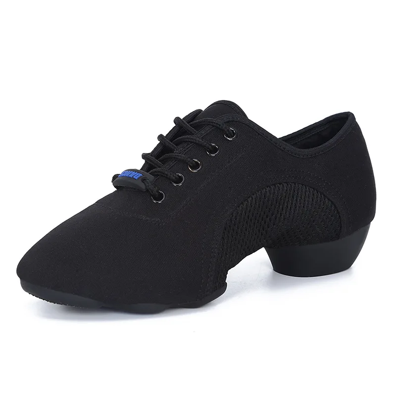 Nero professionale Salsa scarpe da ballo uomo donna Standard sala da ballo Tango insegnante latino scarpe da ballo tela Jazz Sneakers