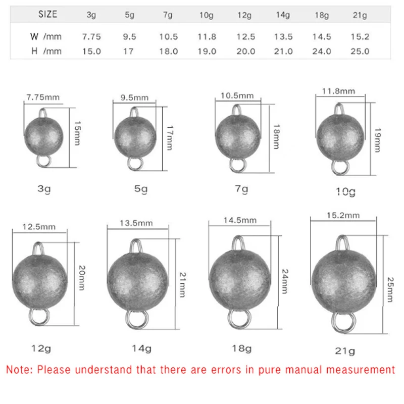 TAKEDO FD02 Sphere Crap Fishing Sinker Drop Shotting 3 - 21G أوزان الصيد الرصاص ثقالة الصيد اكسسوارات ل باس الصليبي