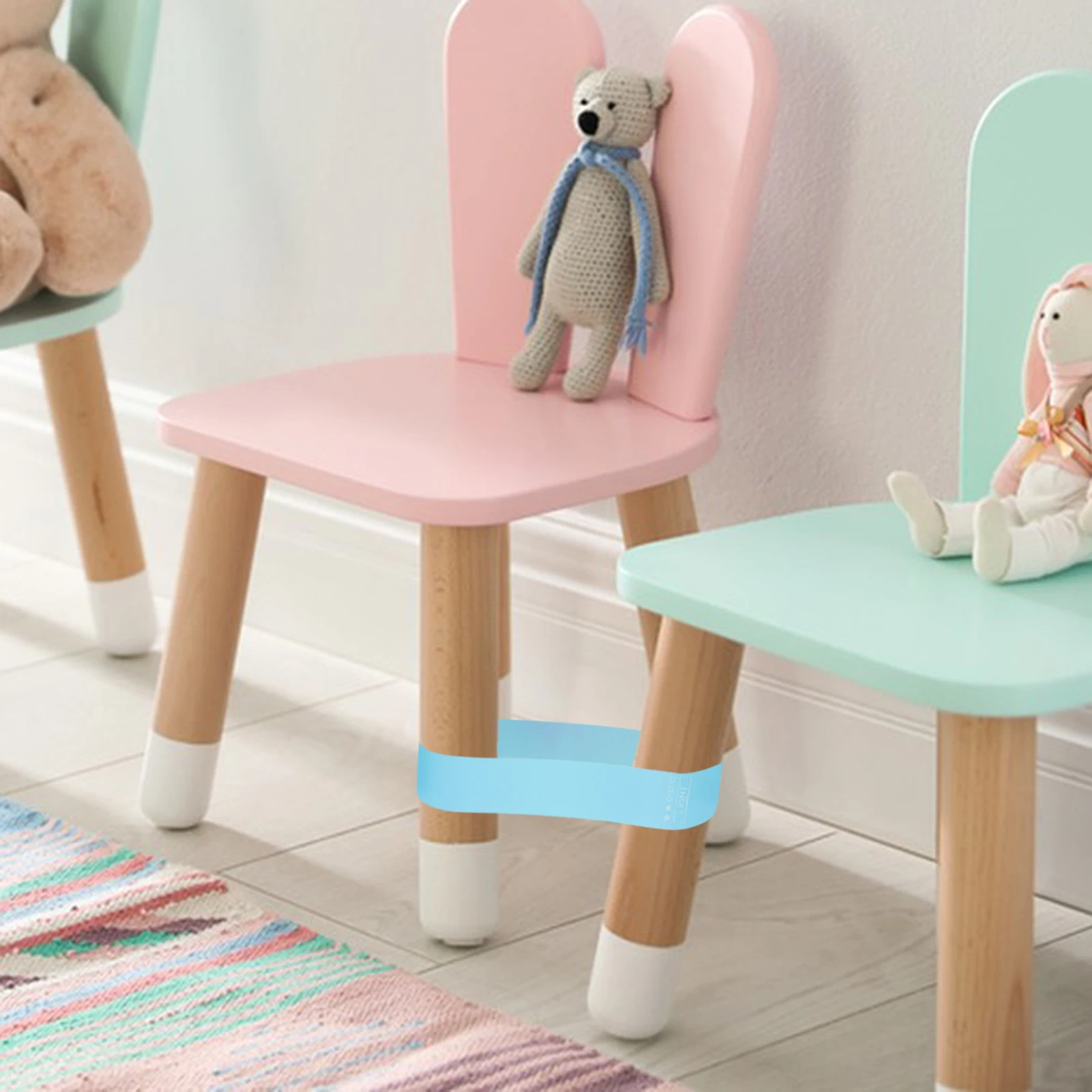 أربطة كرسي لـ 10 قطع من أربطة مكتب الفصول الدراسية، أربطة ملونة قابلة للتمدد لأقدام تململ، حلول كراسي الجلوس المرنة