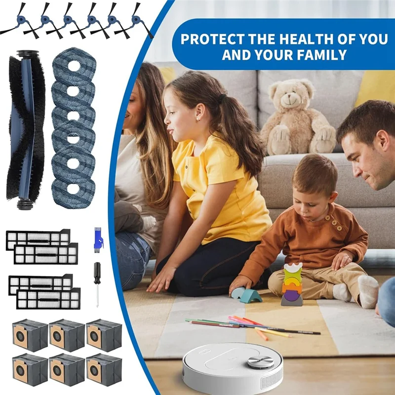 AT28-For Eufy X10 Pro Omni Accessories Kit-Replacement Parts For Robot Vacuum Cleaner
