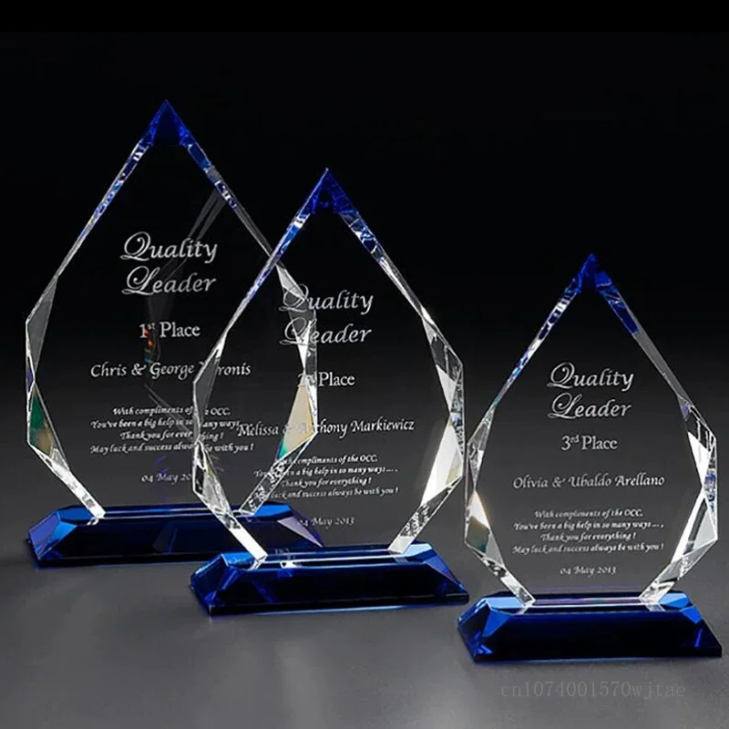 Creative Iceberg Crystal Trophy, Outstanding Employee, Annual Meeting Awards, Commemorative Home Decoration, High-end Medal, 1Pc