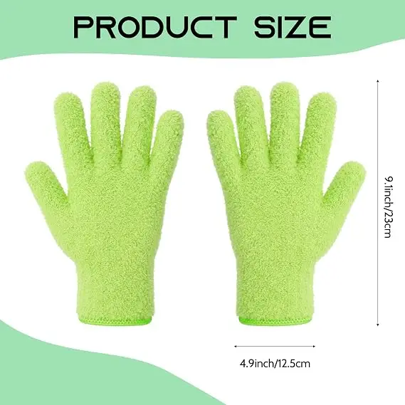 3 Pairs Microfiber Gloves for plants Dusting Cleaning Glove Mittens House Cars Blinds Dusting
