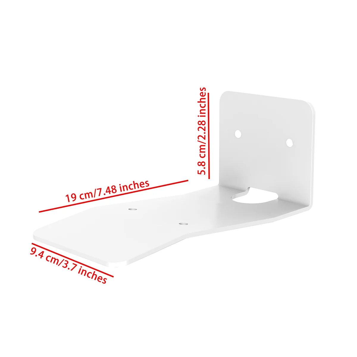 Wall Mount Metal Stand for Sonos Era 300 Audio Bedroom Wall Storage Holder Organizer Rack Smart Speaker Bracket White