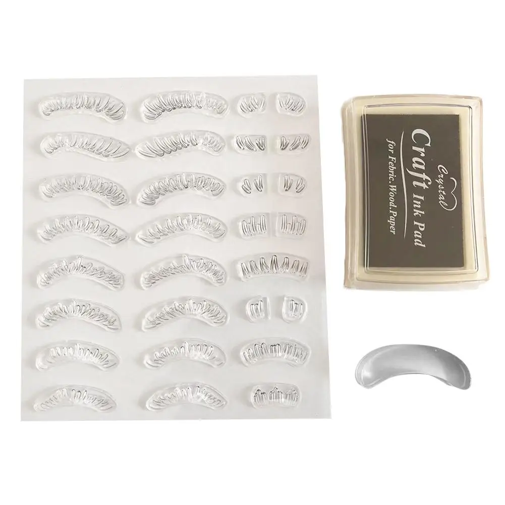 Silicone Eyelash Seal Maquiagem Ferramenta para Iniciantes, Eyelash Extension Stamps, Conveniente Simulação Natural, Mascara Adesivo, DIY, Lower Lash