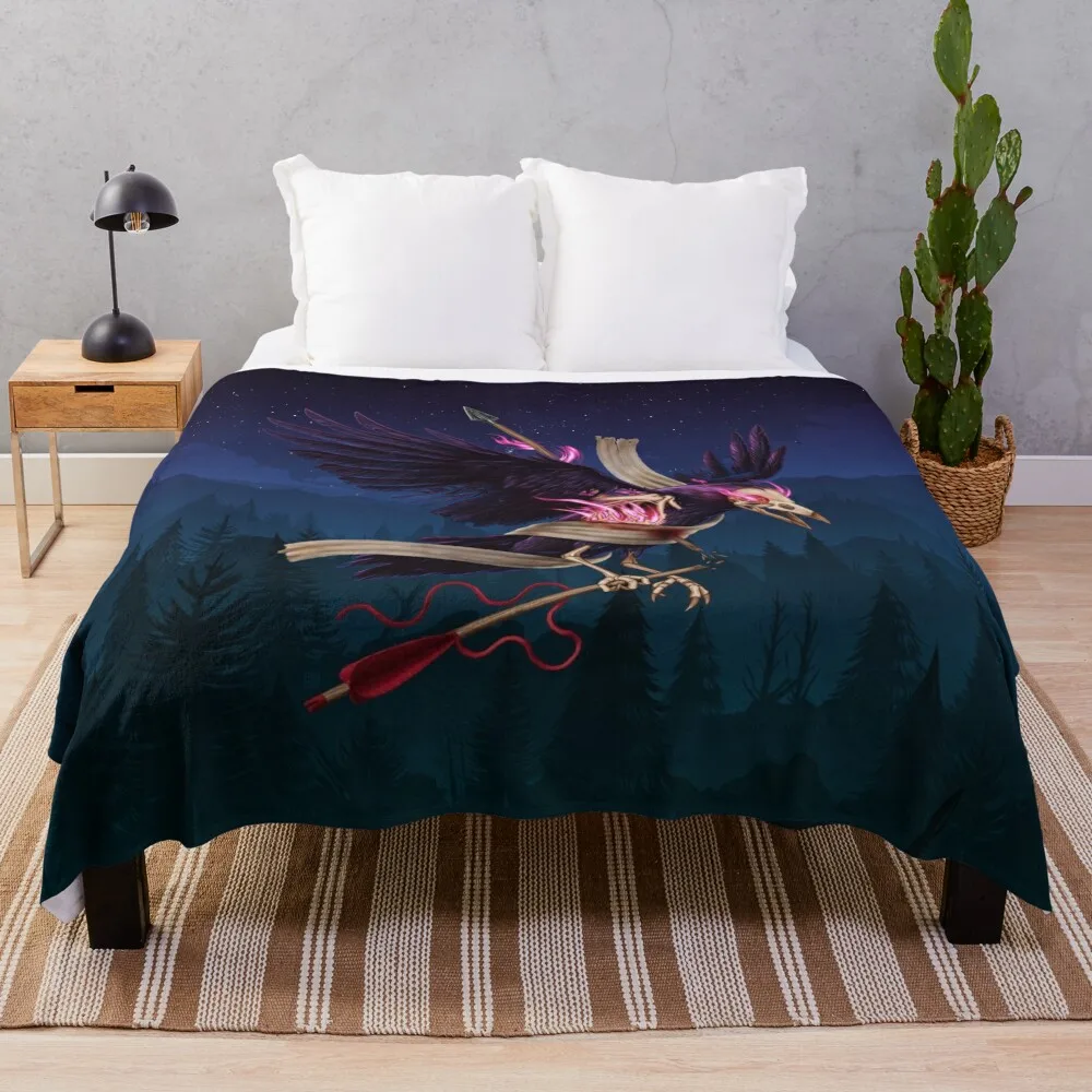 

The Undead Crow - Magic Fire Throw Blanket Luxury Thicken Blankets For Baby Loose Blankets