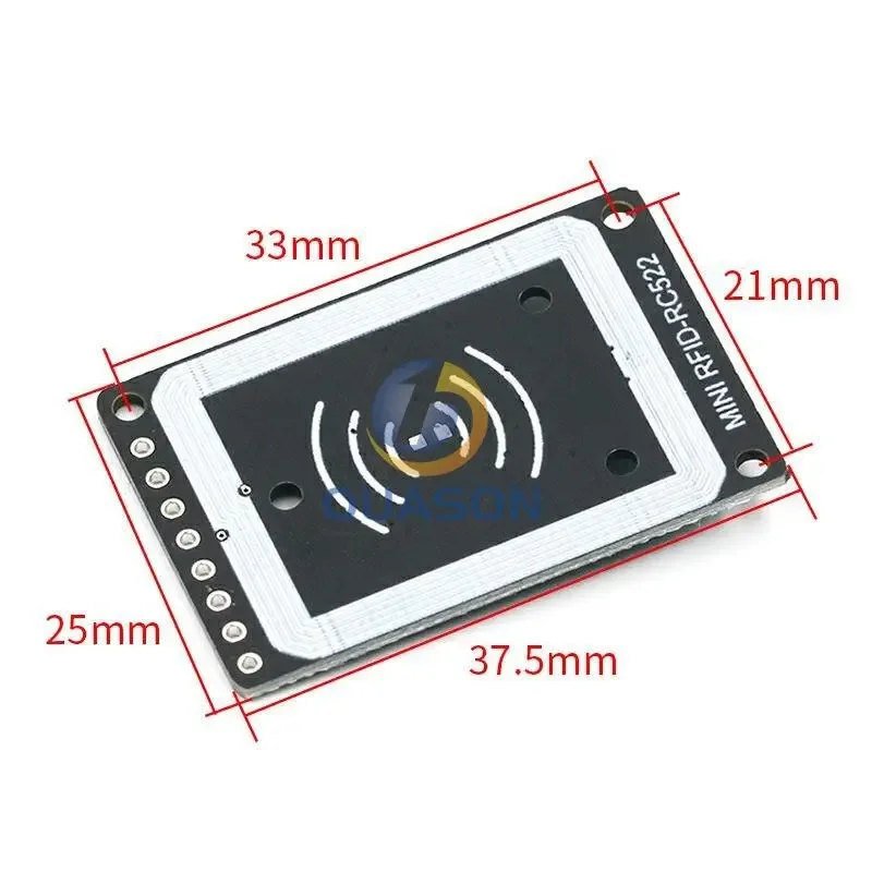 وحدة RFID صغيرة RC522 مجموعات S50 13.56 ميجا هرتز 6 سنتيمتر مع العلامات SPI اكتب وقراءة لاردوينو 2560