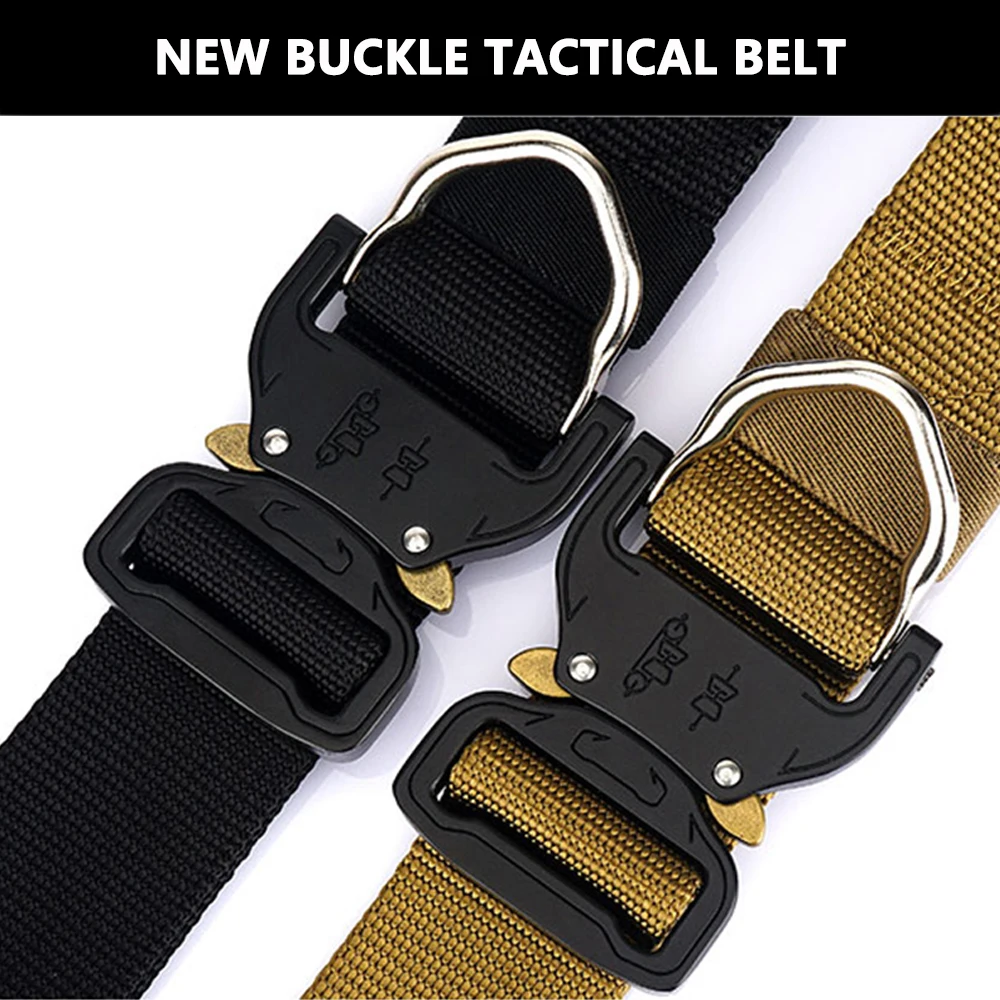 TUSHI Neue Taktische Gürtel Gewebt Langlebig Automatische Schnalle Männer Gürtel Armee Outdoor Jagd Multifunktionale Nylon Gürtel Mann Hosen Gürtel – Detail 4