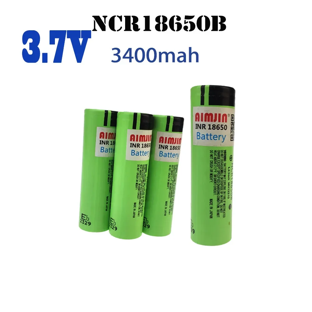 

1-10pcs NCR 18650B 3400mAh 18650 lithium-ion rechargeable battery for 3.7V flashlight battery tool+USB quad smart charger