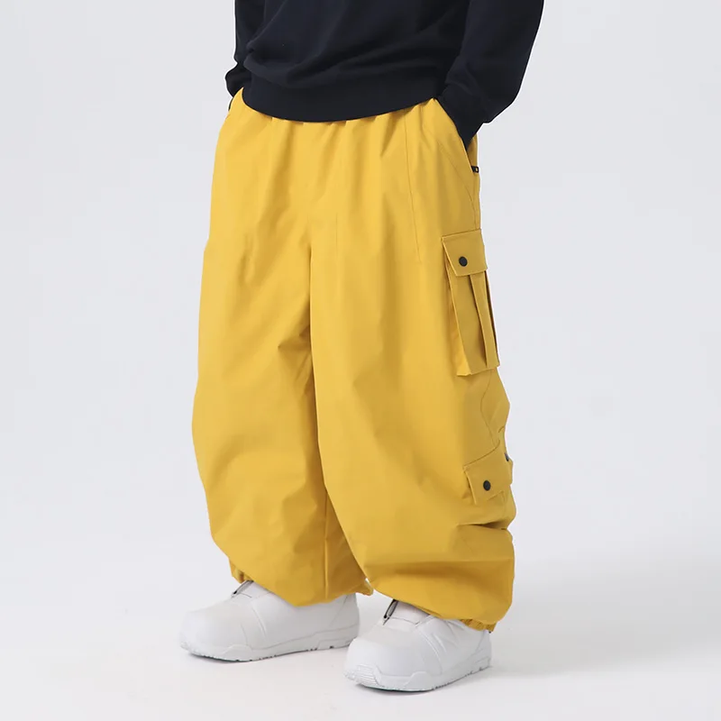 2026 new tooling ski pants women's snowboard loose snow pants waterproof and cold-proof men's 3L snow clothes