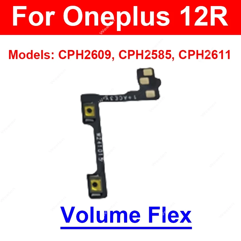 Kabel elastyczny głośności zasilania do OnePlus 1+ 12 12R 13 Kabel elastyczny głośności zasilania On OFF Kabel elastyczny głośności zasilania Części zamienne do naprawy
