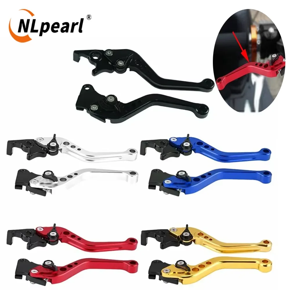 NLpearl Universal Motorcycle Brake Handle Drum levers Motorcycle Accessories Modified Horn Adjustable Hand Brake Lever Handle