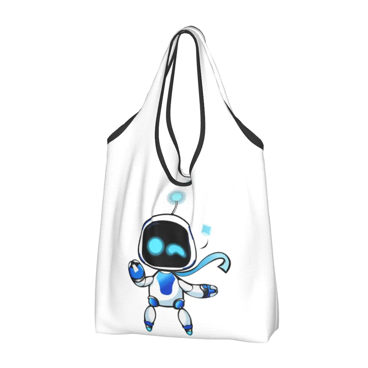 Astrobot Wink Portable Tote Shopping Bags Foldable Shopper Bag Groceries Handbag Shoulder Bag