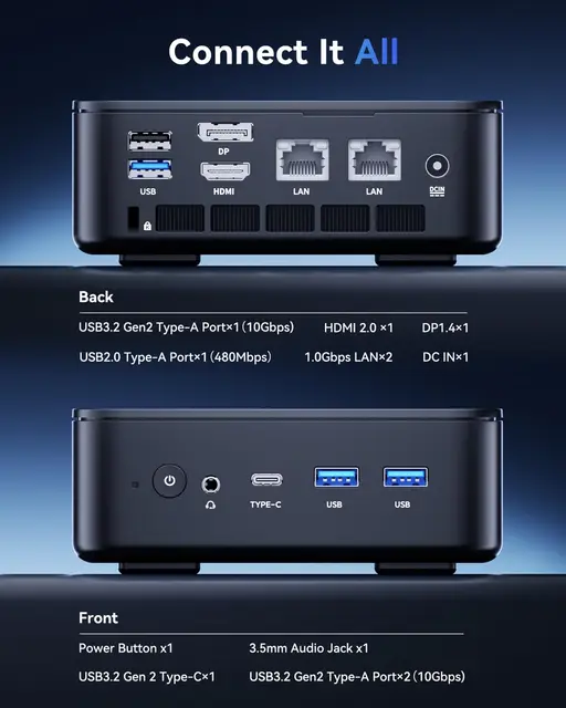 ACEMAGIC AMD Ryzen 5 3501U Mini PC 8GB DDR4 256GB SSD Radeon Vega 8 Triple 4K Display Dual Gigabit LAN Dual M.2 Windows 11 Pro 6 ACEMAGIC AMD Ryzen 5 3501U Mini PC 8GB DDR4 256GB SSD Radeon Vega 8 Triple 4K Display Dual Gigabit LAN Dual M.2 Windows 11 Pro 6