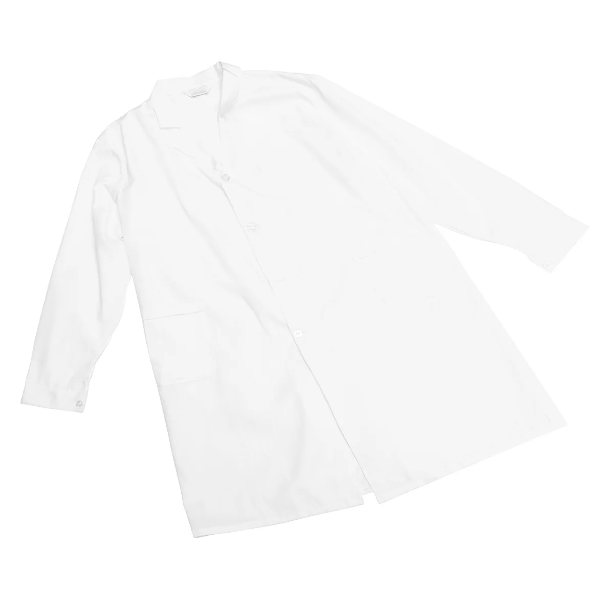 Witte jas Arts Verpleegkundige Lab Lange mouw Slim Fit Zacht ademend katoen Medisch uniform Apotheekjas Borstzakmaat XL Heren