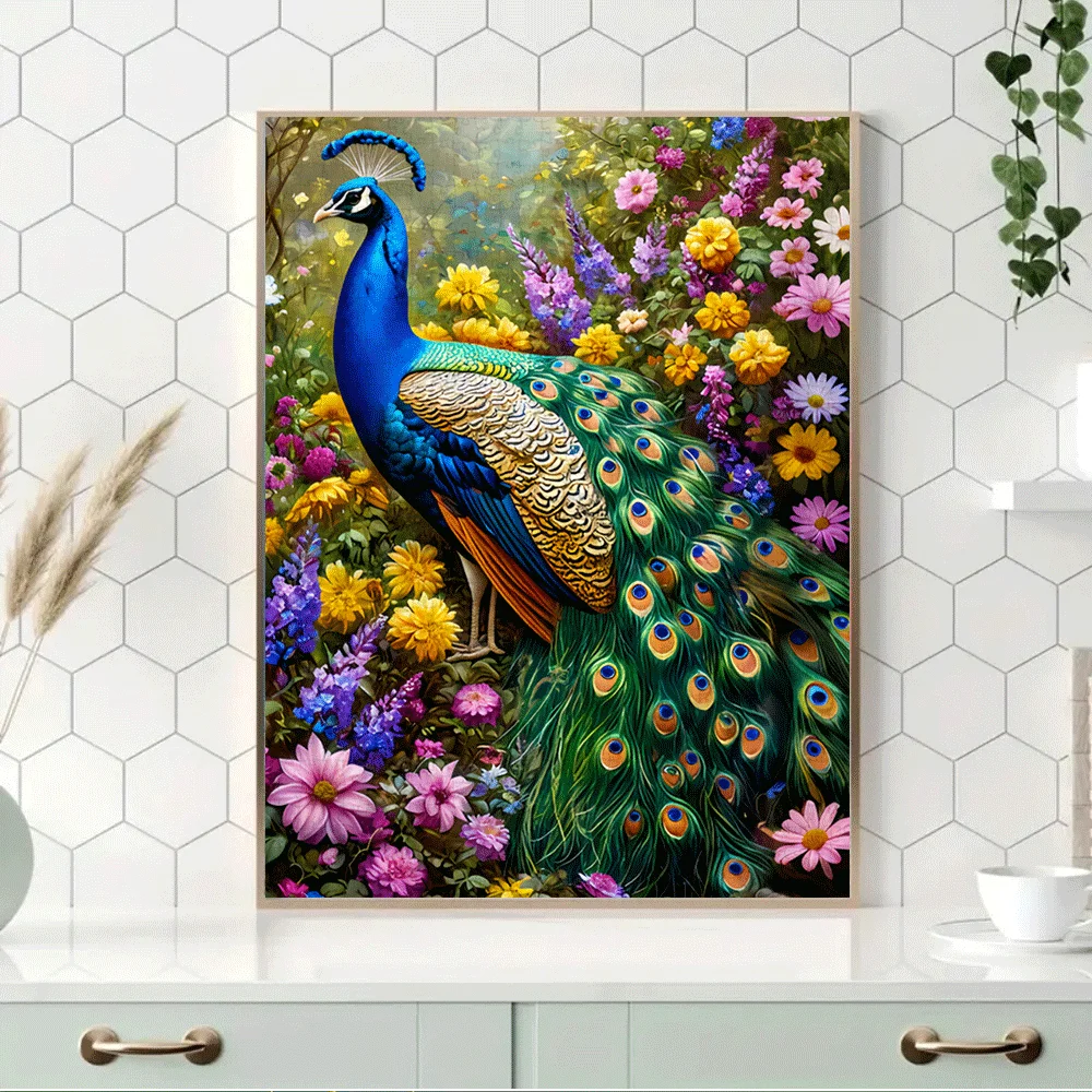 鳥や孔雀が描かれた大型パズル 1000 ピース。大人に最適です。 家族へのギフトに最適な、これらのインタラクティブなゲームは、