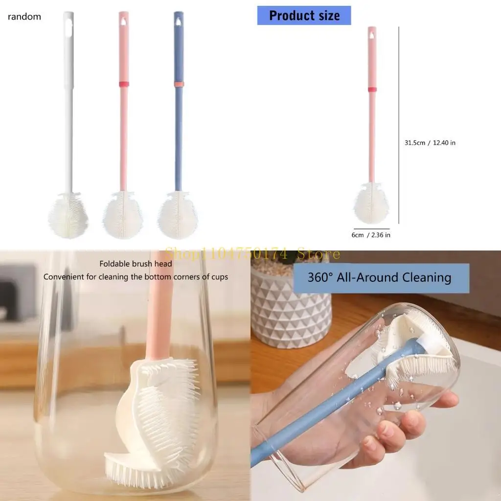 Long Handle Cleaning Brush Cleaner For Blender Cups Bottles Hard To Reach Gaps top sale - zdjęcie 1