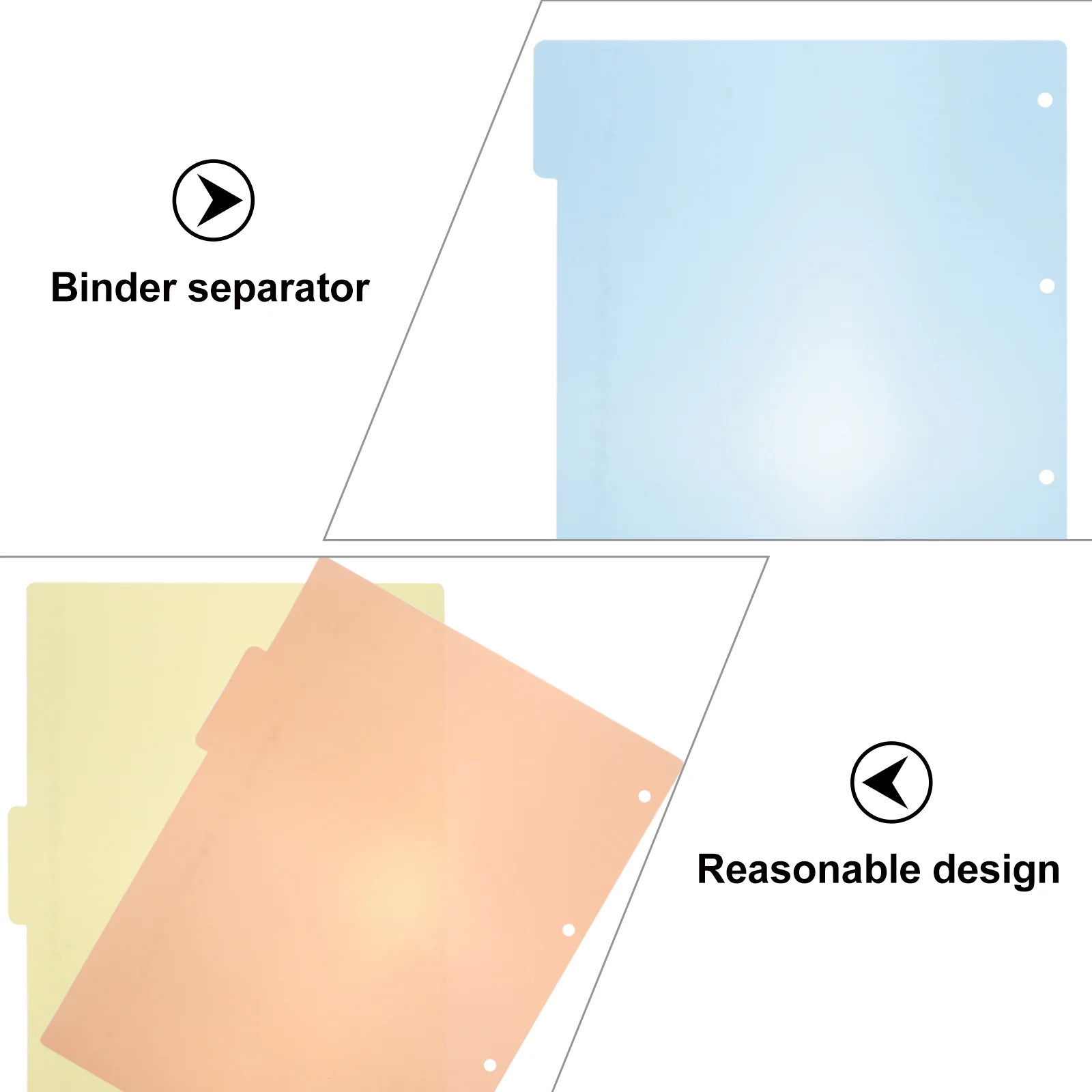 10 ชิ้น Divider Index Board แท็บสําหรับ Binders แบ่งฉลาก Partition แทรกป้ายพลาสติก Office