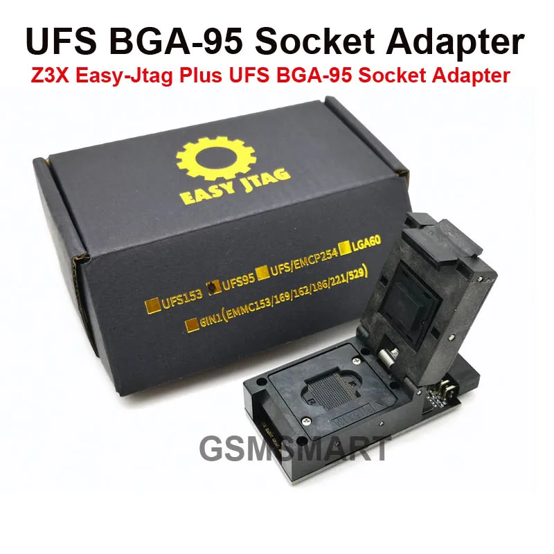 2025 Z3X Easy-Jtag Plus Box EMMC مقبس NAND مقبس UFS BGA 153 UFS BGA 254 محول UFS BGA 95 محول