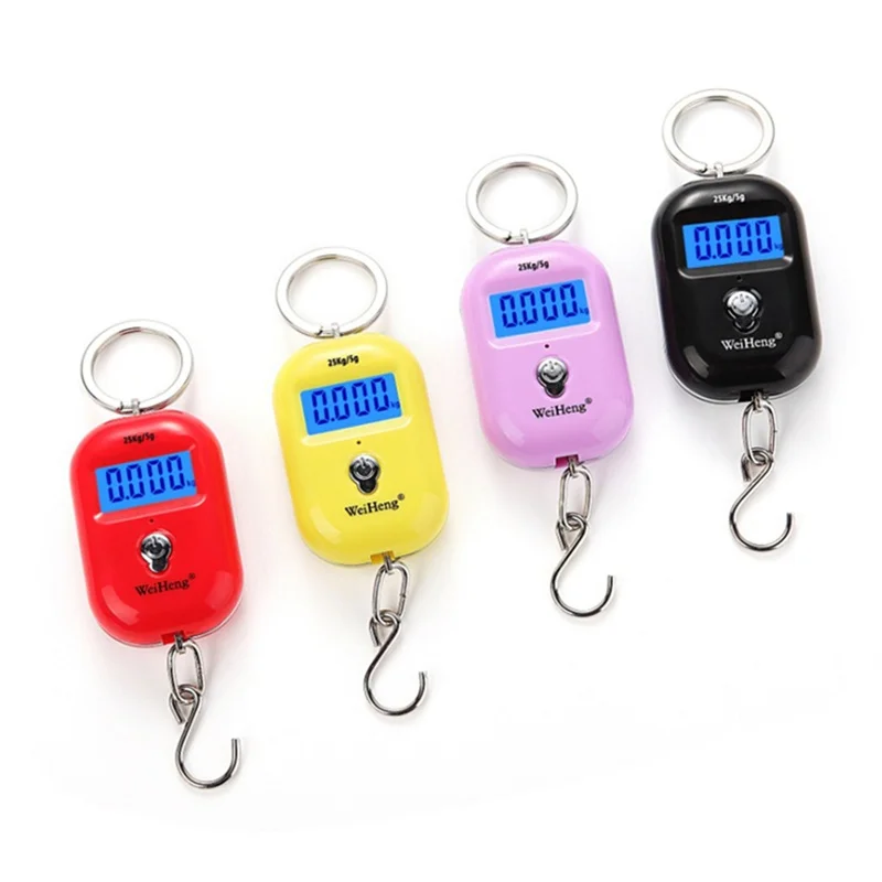 

Key Fob Electronic Scale Mini Portable Delivery Man Heavy Gift Luggage Big Box Scale 25kg Backlit Gold Diamond Jewelry Said