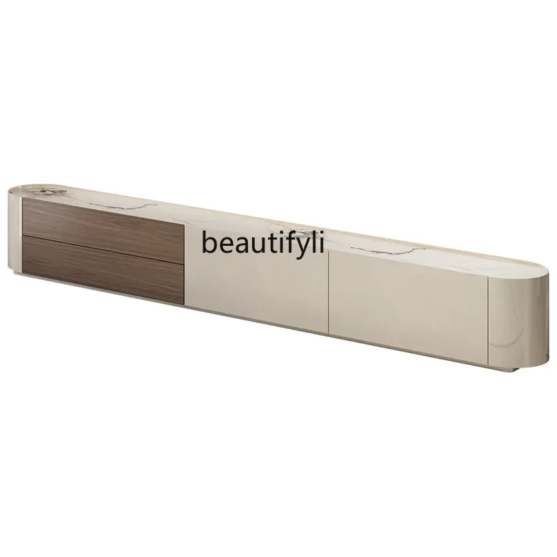 

VVFloor cream wind TV cabinet coffee table combination living room storage locker light luxury high sense