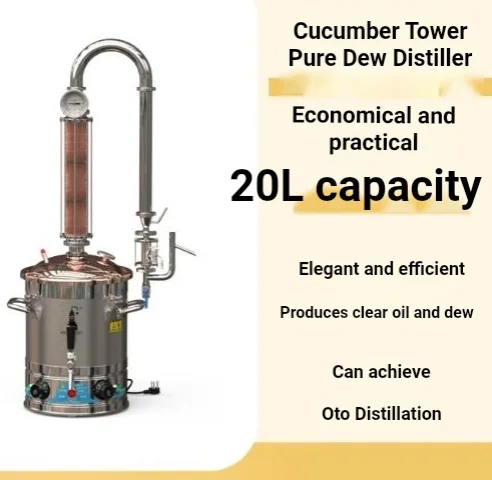 Essential Oil and Hydrosol Extractor, Home Use Small Automatic Distillation Device for Plant Essential Oil Extraction