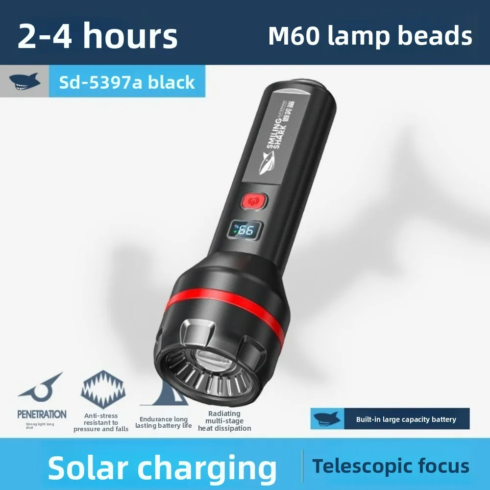 

Сверхдлительный срок службы батареи, светодиодный фонарик с регулируемым зумом, супер яркий фонарик, перезаряжаемый на солнечной батарее, ручной фонарь для кемпинга на открытом воздухе