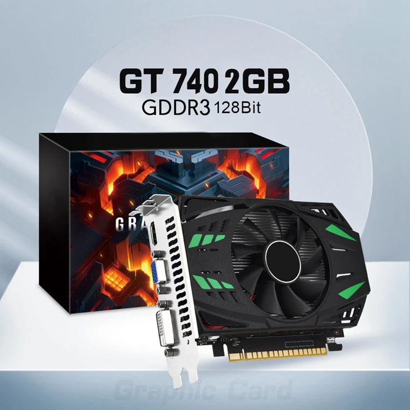 Geforce Gt740 2Gb Gddr3 Grafische Kaart 128 Bit 993Mhz 1250Mhz 28 Nm Pcle X16 2.0 Vga + Hd + Dvi Videokaart