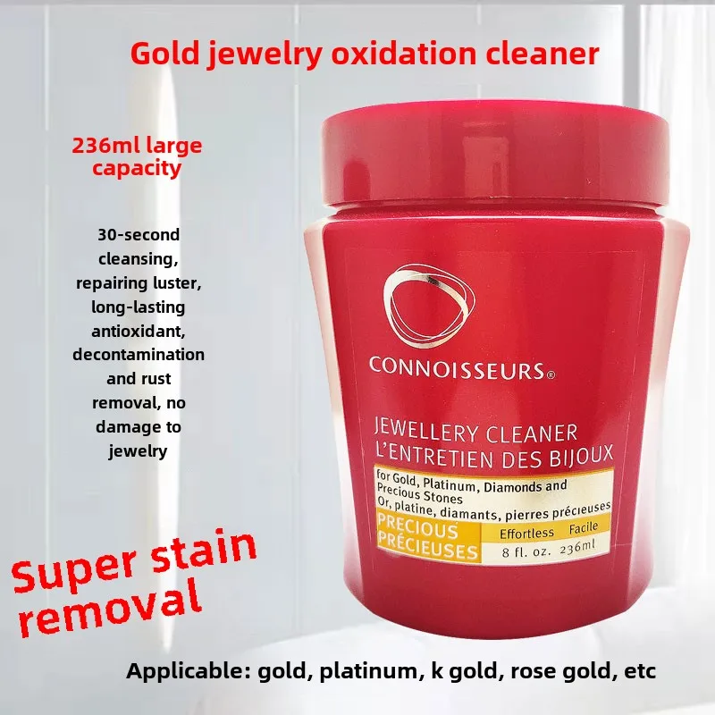 Professional Jewelry Cleaner Liquid Restores Shine for Gold Silver Platinum and Gemstones Safe Effective Lustering Solution