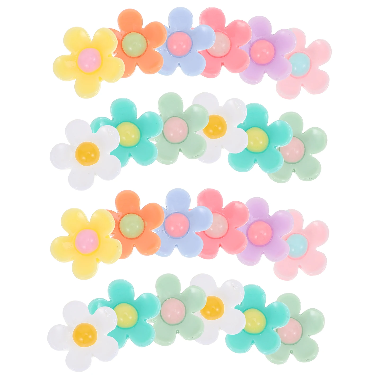 

30 Pcs Resin Flower Hair Accessories DIY Craft Material Stickers Earrings Gems Sequins Charm Headb Jewelry Making Supplies