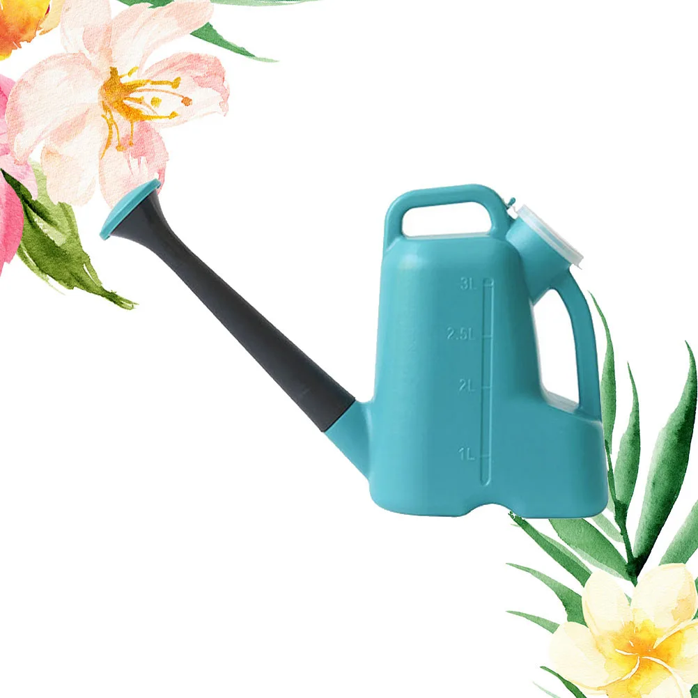 

Long Spout Watering Pot Large Can Garden Outdoor with Lid Cans Household for Flower Green