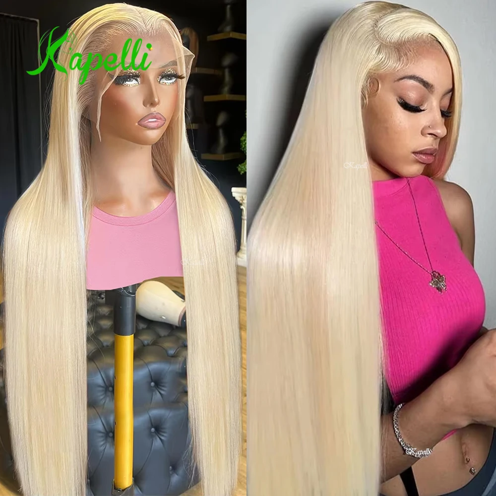 

180 Dnsity 613 Honey Blonde Human Hair Wigs 32 Inches Straight 13x4 Lace Frontal Wig 13x6 Lace Front Wigs Human Hair For Women