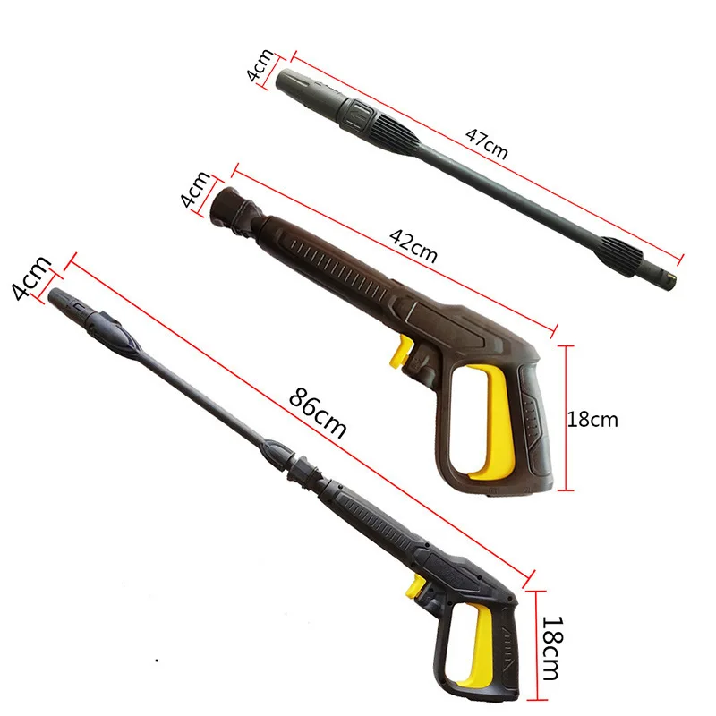 Car Wash Gun High Pressure Washer Gun Spray Gun with Jet Lance Turbo Lance Pistol for Karcher K-series Pressure Washer