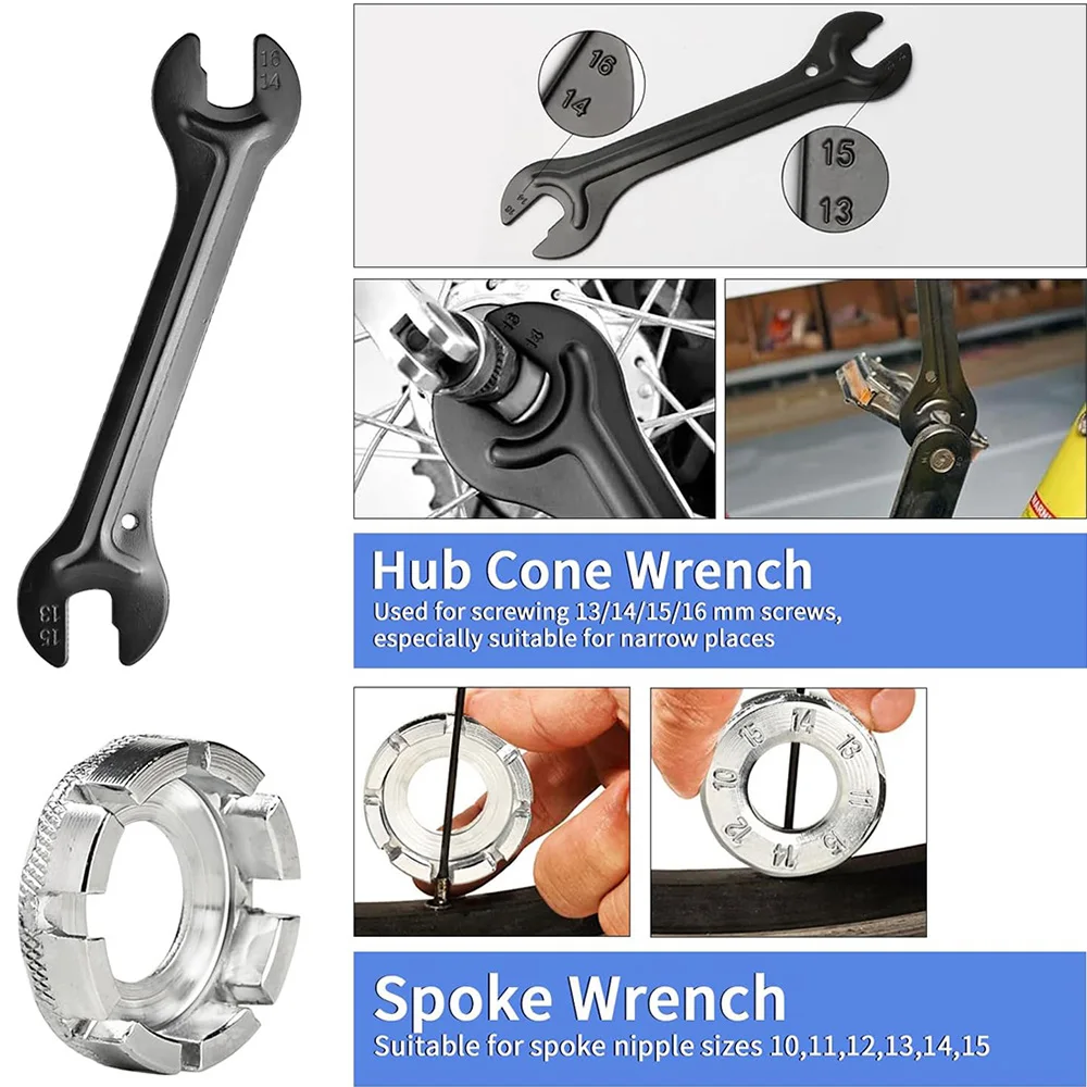 Bike Tool Kit Professional Bike Repair Tools with Cassette Remover Wrench Chain Breaker Cycling MTB Road Bike Maintenance Tool view 3