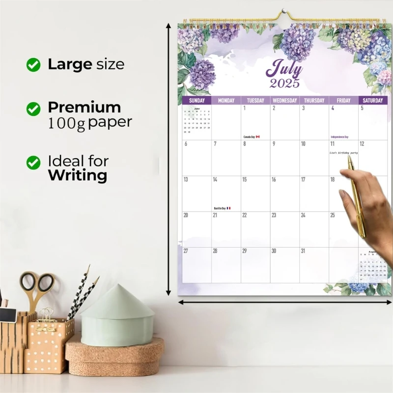 Календарь на 2025 год. Простой еженедельник. Настенный календарь на 2025 год для студентов и учителей K1KF.