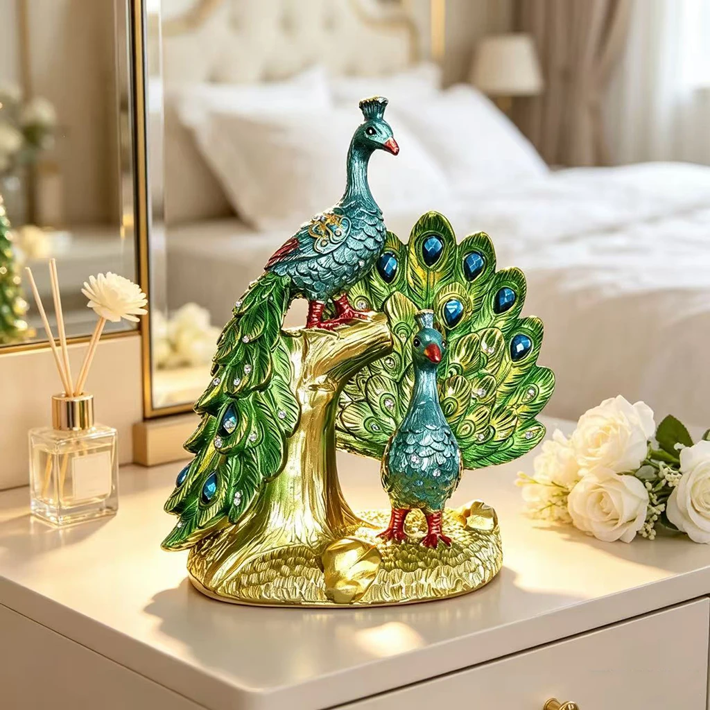 Luxury Peacock Resin Sculpture - огляд і ціна Resin Art Wedding Gift