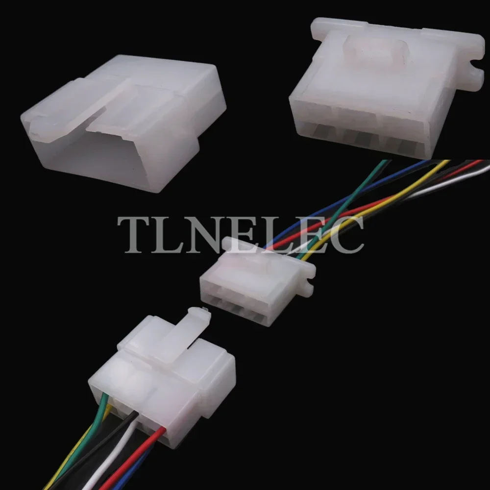 6 Pin Way Automobile Large Power White Socket with Wires Car Male Female Wiring Cable Connectors 6110-4563 6120-2063