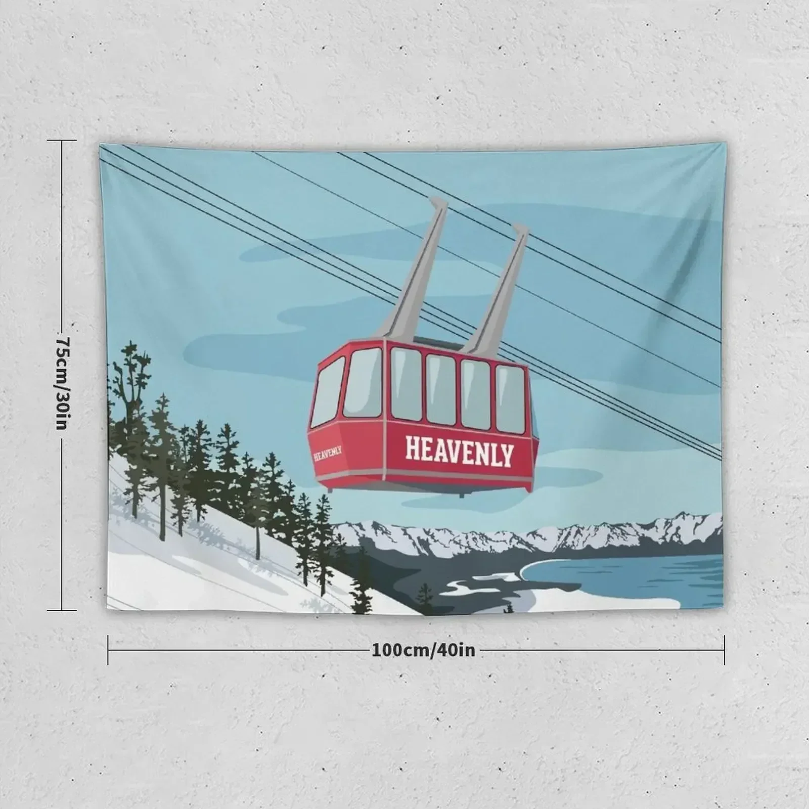 Heavenly Mt. Gondola Tapestry Outdoor Decoration Home Supplies Tapestry