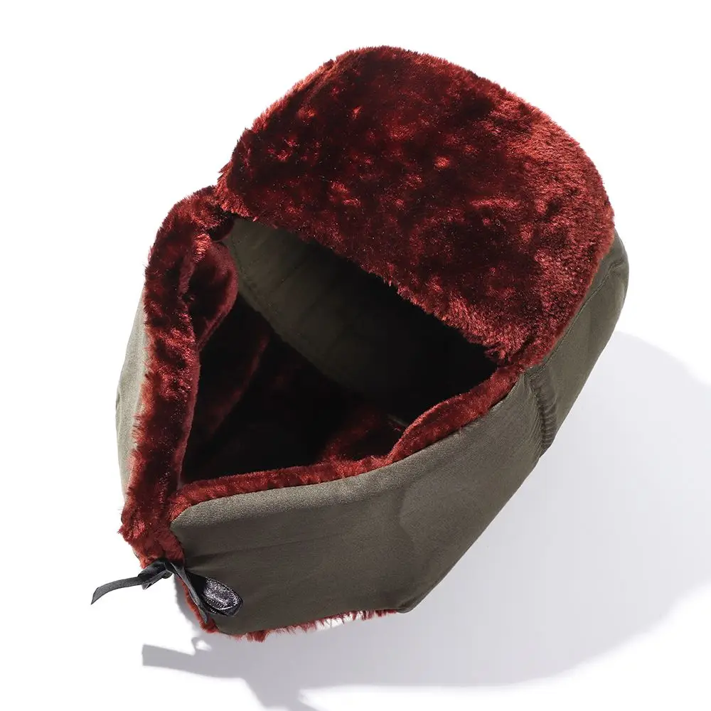 Inverno quente earflap bonnet neve bonés trapper bombardeiro chapéus de pele chapéu de esqui russo ushanka