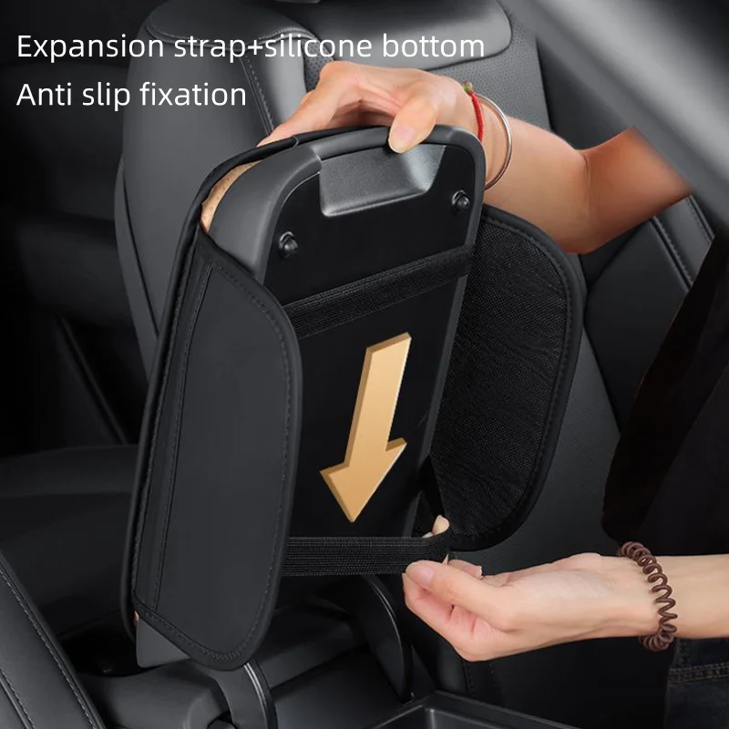PU Leather Car Central Control Countertop Support Pad Armrest Box Pad with Bag for Audi A3 A4 A1 A6 B8 C6 Q6 8P Q3 Sline A5 A7 view 6