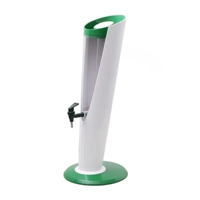 3L Drink Tower With Ice Tube Plastic Beverage Dispenser Cold Drink Serving Containe