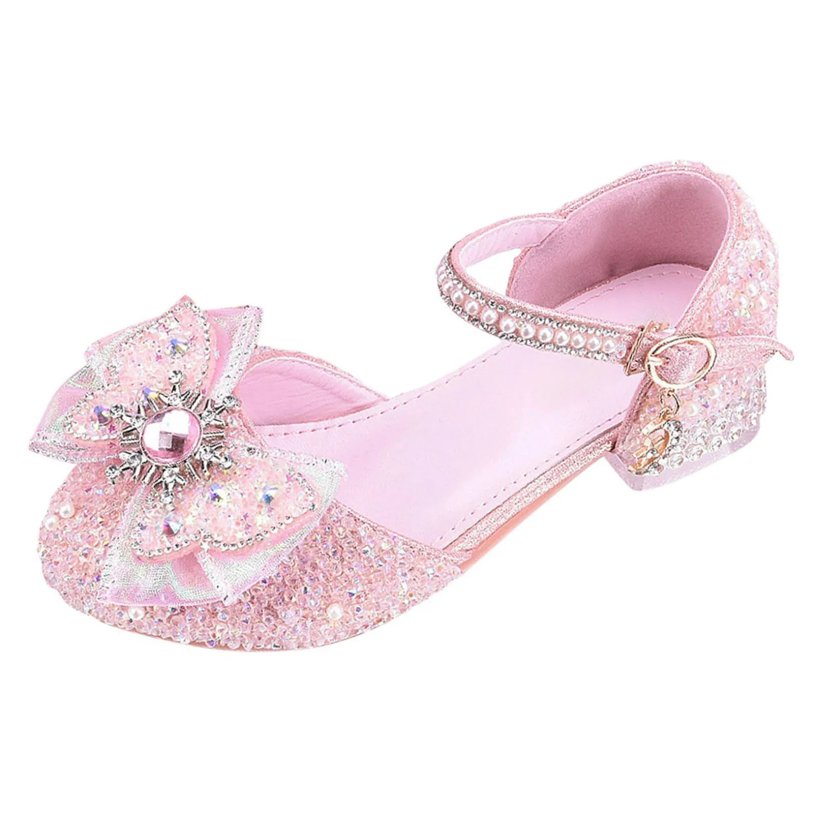 

Girl Heels Princess Shoes Girls White High Heels Childrens High Heels Little Girl Crystal Shoes Stage Sparkly Shoes for Girls