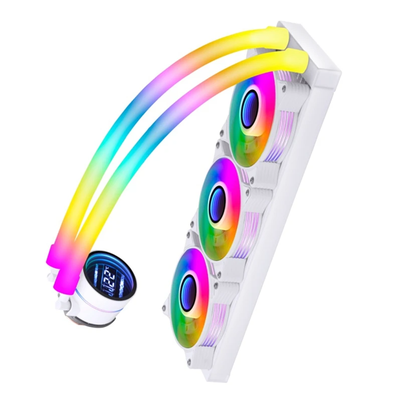 

Smart-Water Cooler 360Mm ARGB Cpu Cooler For Lga2011v3 1200 For AMD AM4 IWONGOU Pc Water Cooling Temperature Display