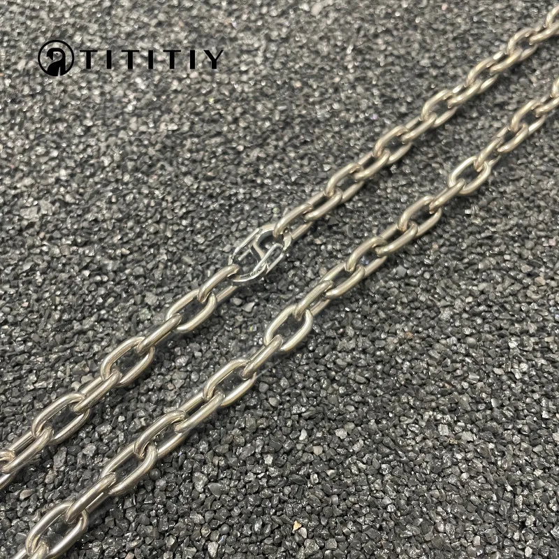 New Pure Titanium Necklace with Width 6.5mm Hip Hop Trend Ultra Light Anti Allergic Men Women Necklace Solid Sturdy Accessories