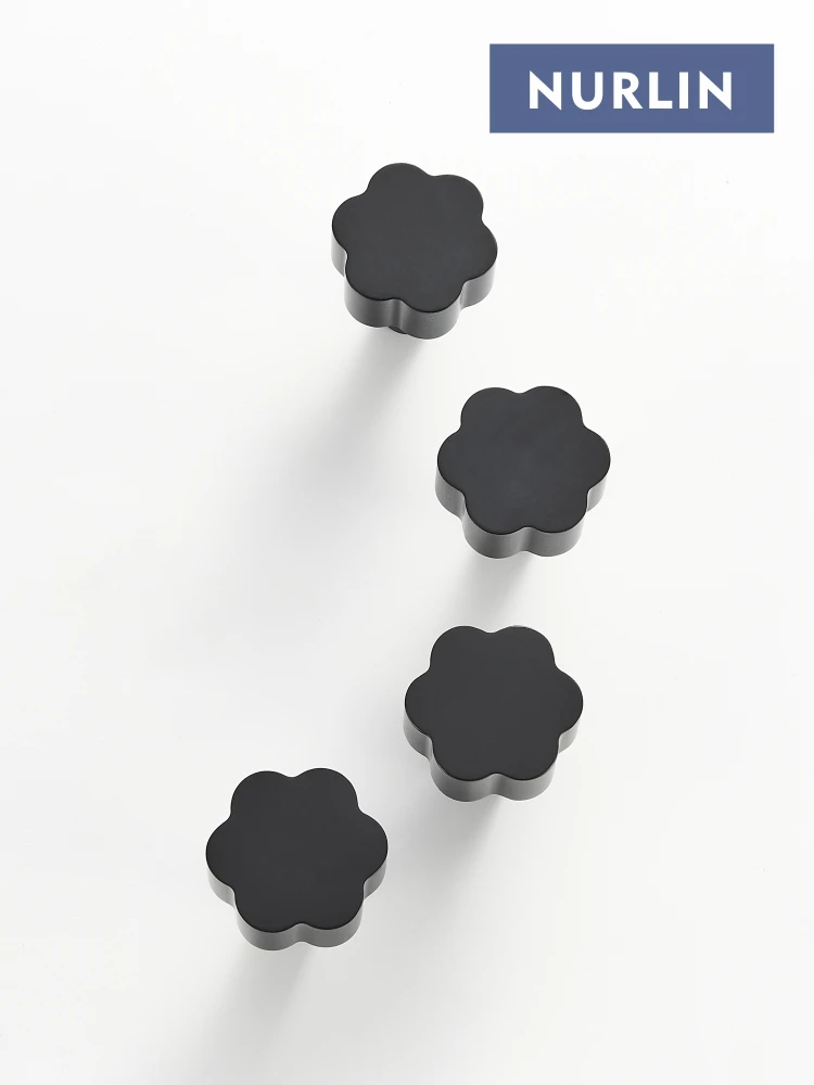 Nurlin Solid Brass Hexapetalous Flower Elegant Thickened Cabinet Knobs Furniture Handle Wall Clothes Cap Hook Available