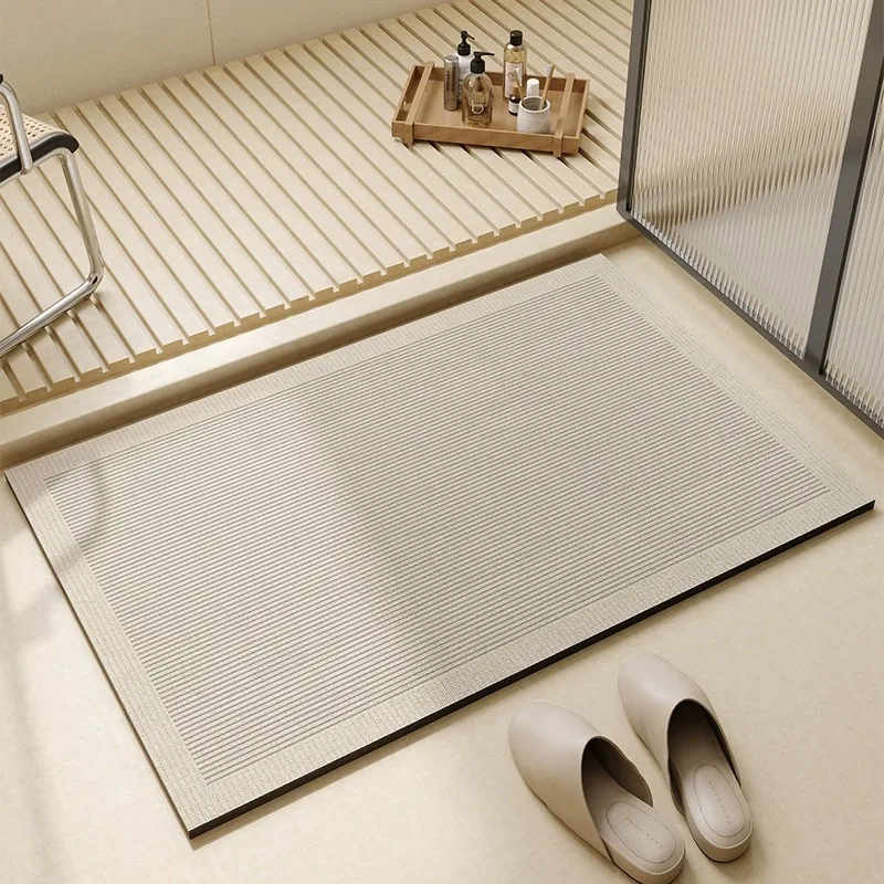VIKAMA Tapis de sol antidérapant absorbant l'eau pour entrée de salle de bain et de cuisine haut de gamme, tapis de lavabo de salle de bain, décoration de la maison