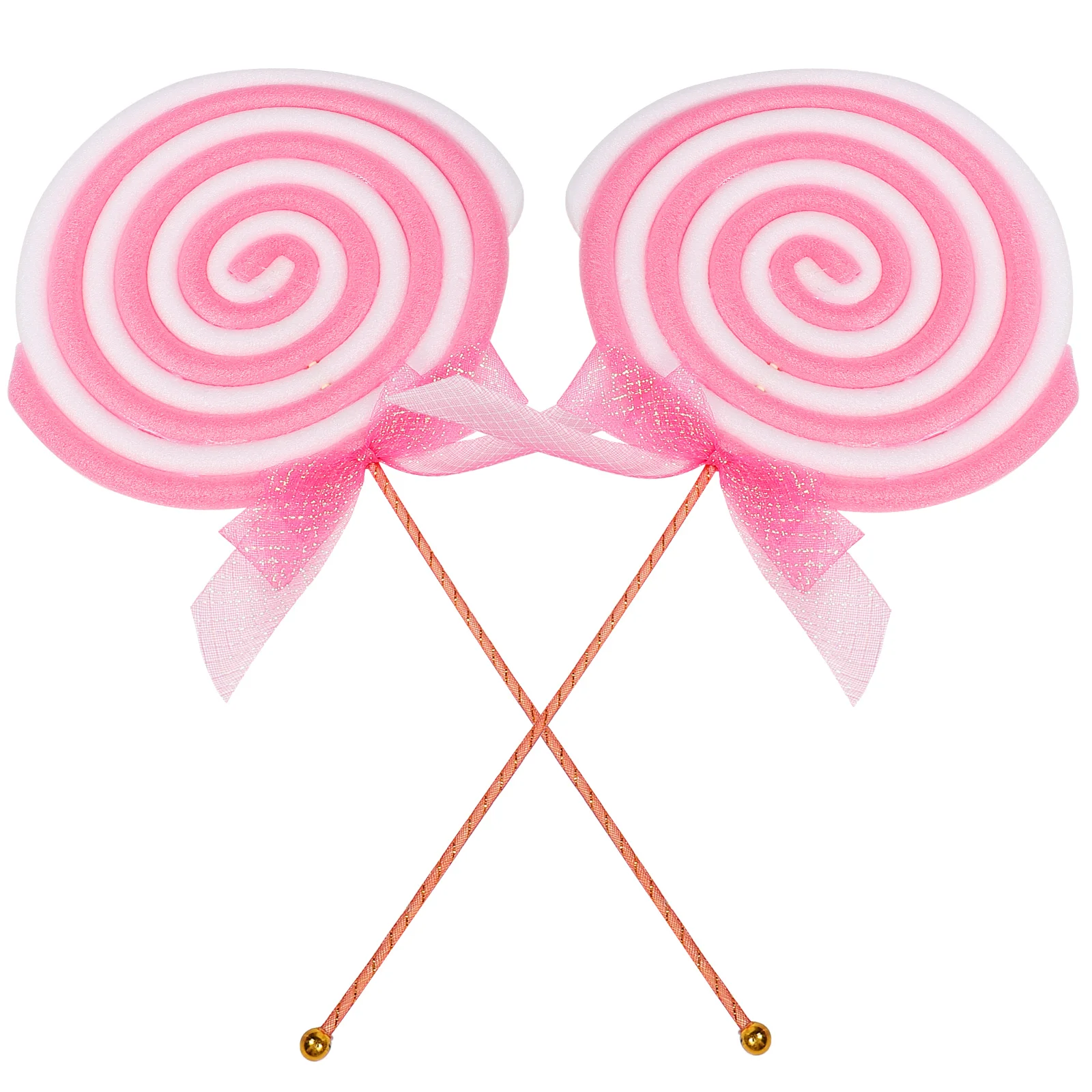 2 Pcs Lollipop Photo Fake Scene Adornments Party Prop Food Photography DIY Lollipops Props Plastic Foam Decorative Models