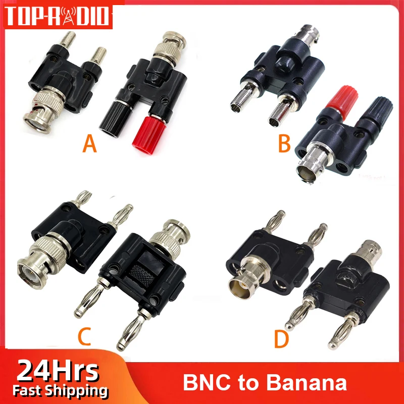 Q9 BNC Banana do podwójnego 4mm Banana męski żeński adapter Jack złącze koncentryczne 3-drożny rozdzielacz RF adaptery