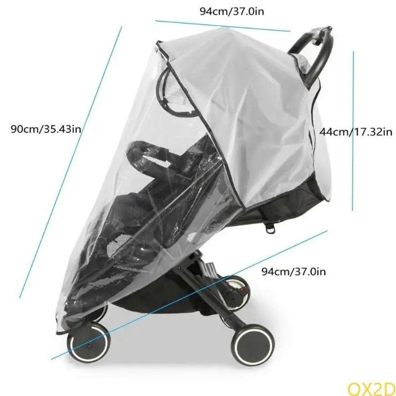 Transparent Baby Strollers Rainproof Cover Weather Proof Portable Protective Sleeve Full Protections Raincoat Case 6